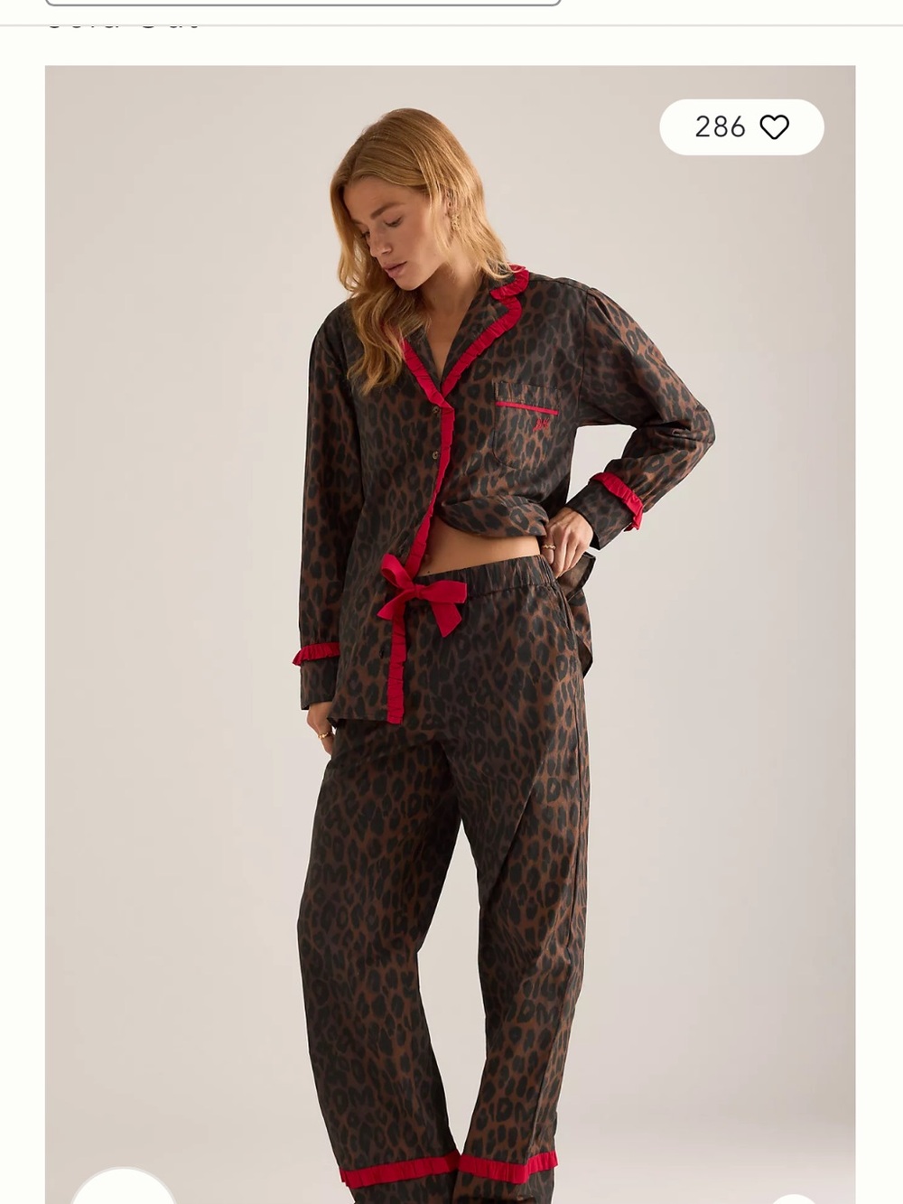 Damson Madder Antonia Leopard Pyjama Set - Small - Dust Bag Included